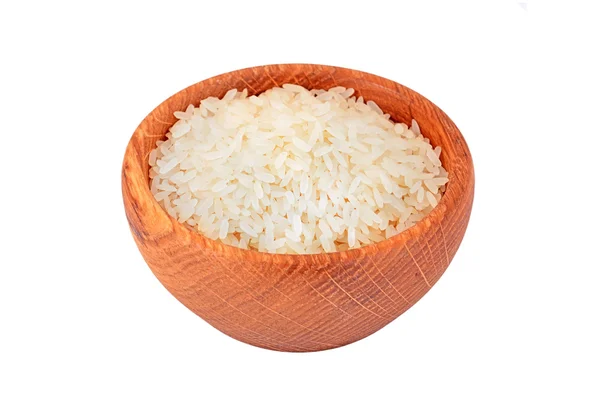 Fából készült tál rizs — Stock Fotó