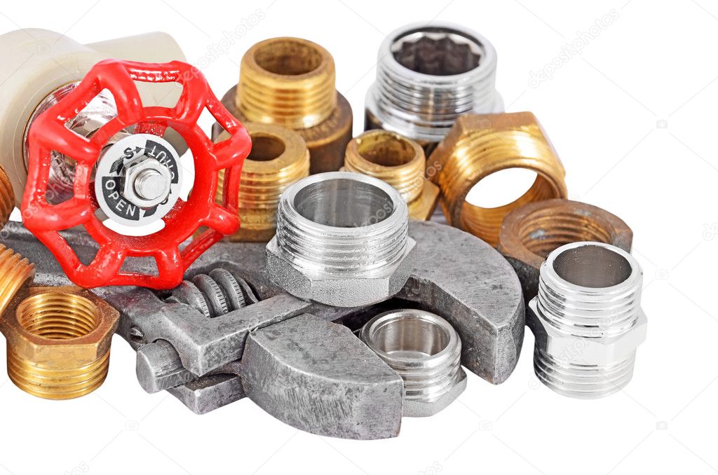 Plumbing pipe, valve and wrench