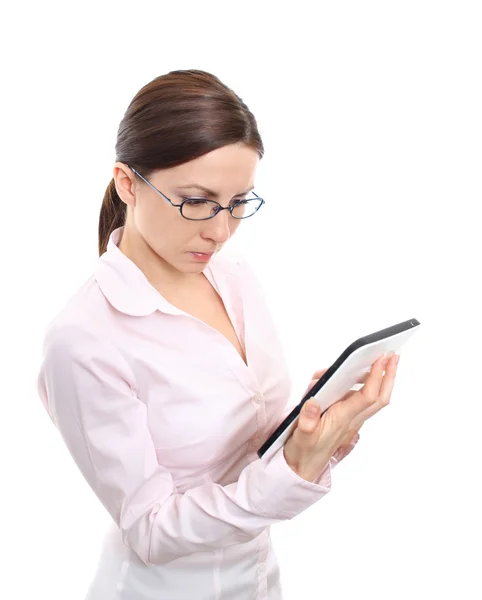 Business woman using tablet — Stock Photo, Image