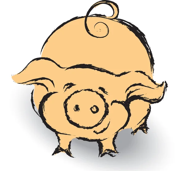 Cochon rose — Image vectorielle