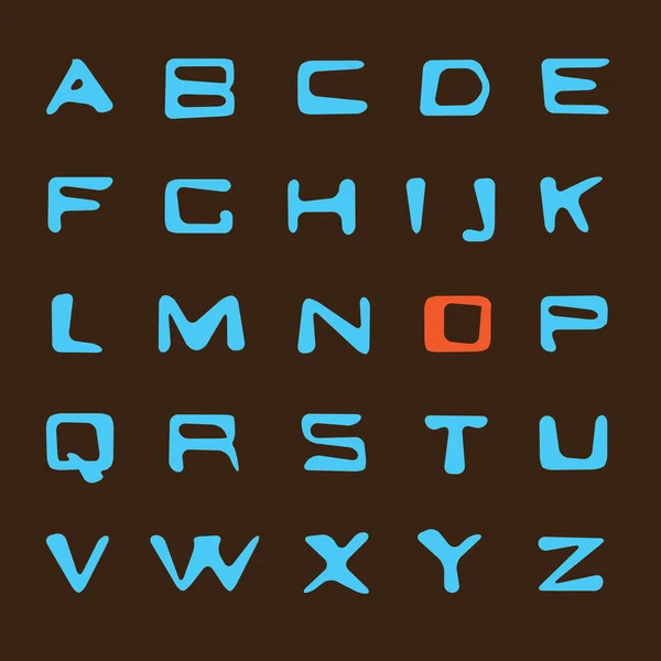 Lettres vectorielles bleues — Image vectorielle