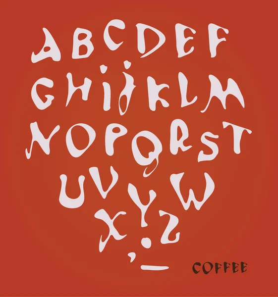Type COFFEE — Stock Vector