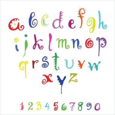 Vector alphabet clipart