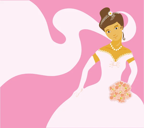 Belle mariée — Image vectorielle