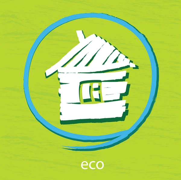 Casa Eco — Vetor de Stock