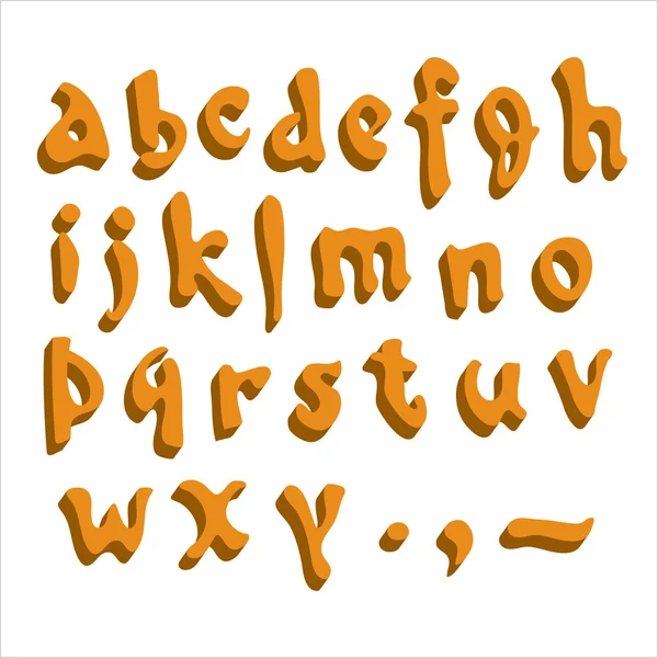 Alfabeto naranja . — Archivo Imágenes Vectoriales