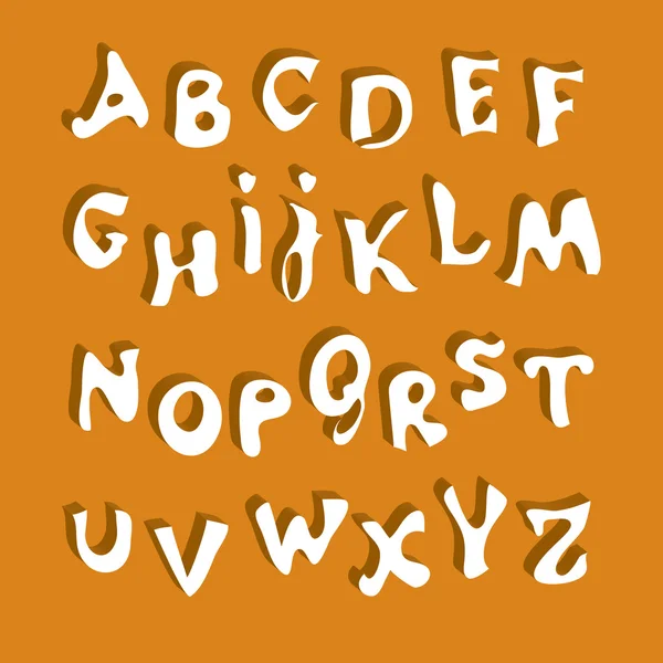 Alphabet blanc — Image vectorielle