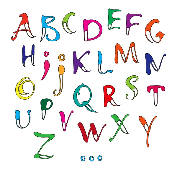 Calligraphy alphabet — Stock Vector