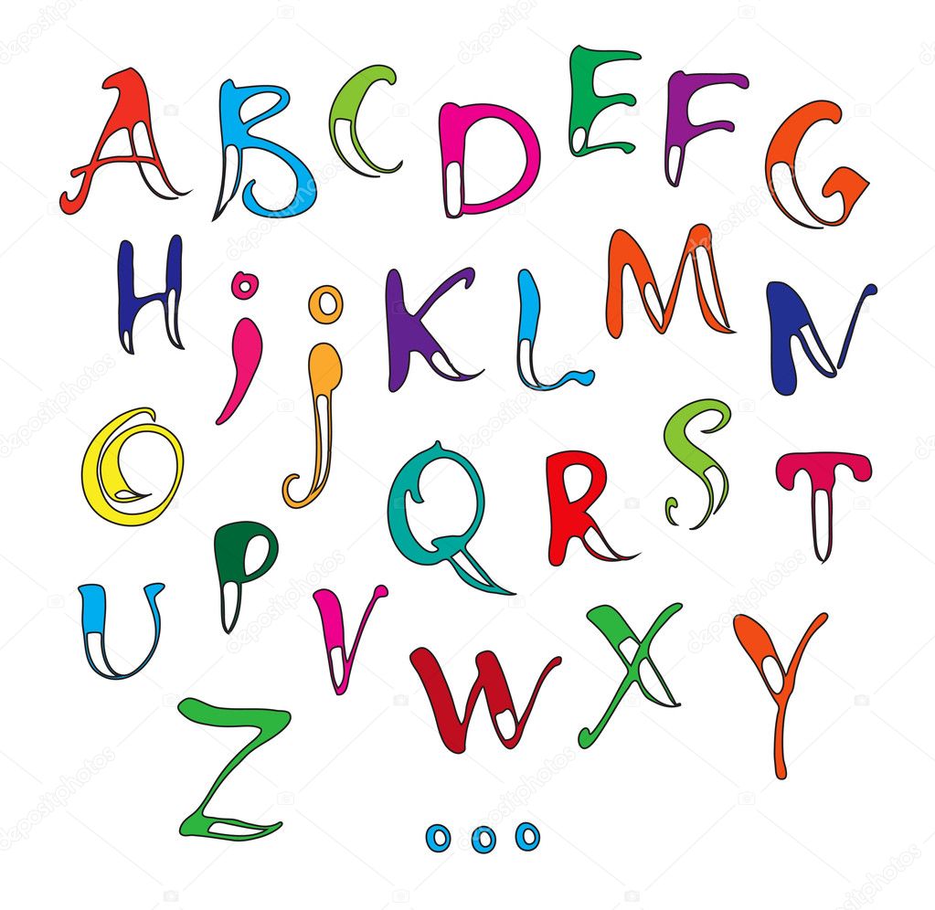 Calligraphy alphabet