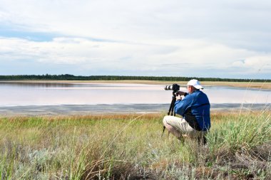 The man photograph sitting on the nature clipart