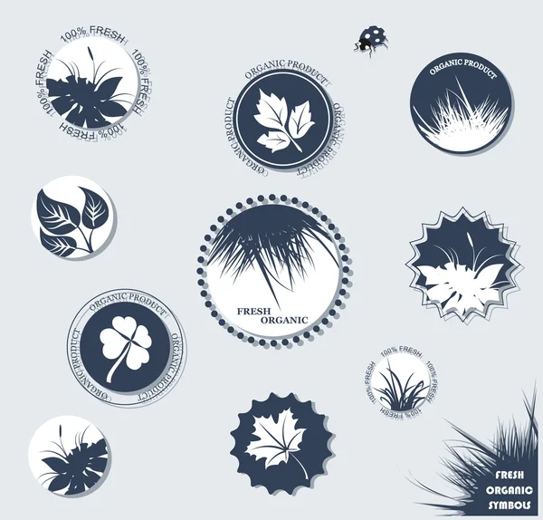 Eco-labels-collectie — Stockvector