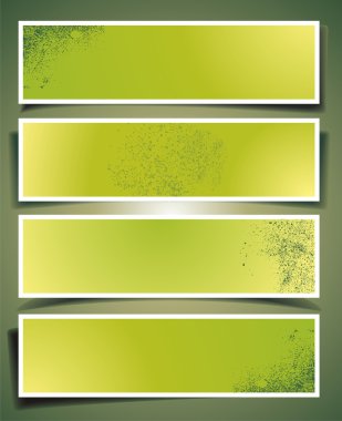 Set of banners with different shadows. clipart