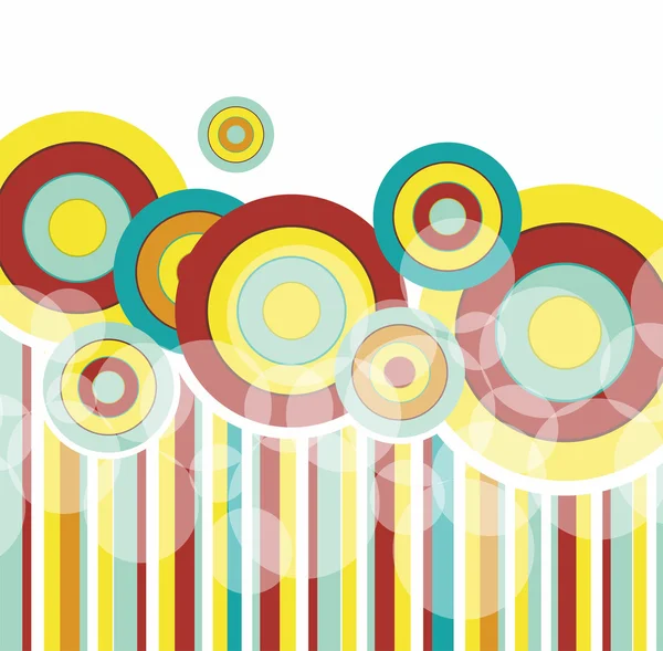 Fond coloré abstrait avec des cercles . — Image vectorielle