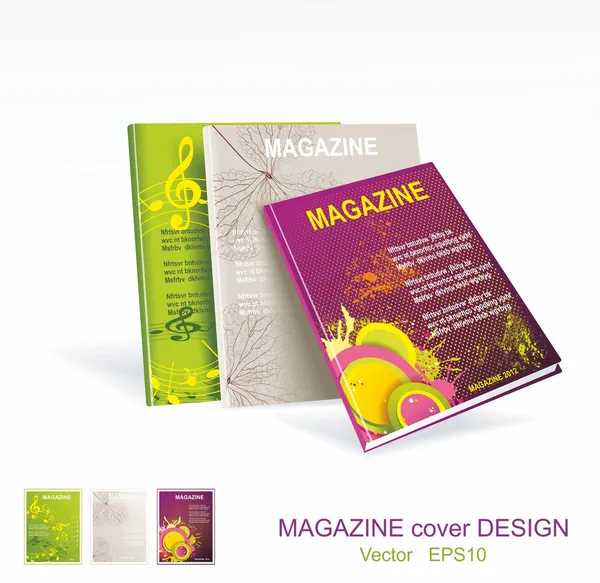 Magazine cover layout design vector — Stock Vector