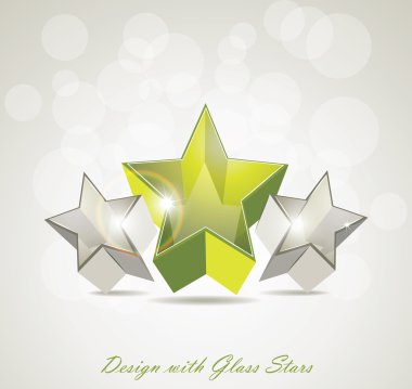 Shiny star icons clipart