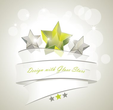 Glass stars clipart