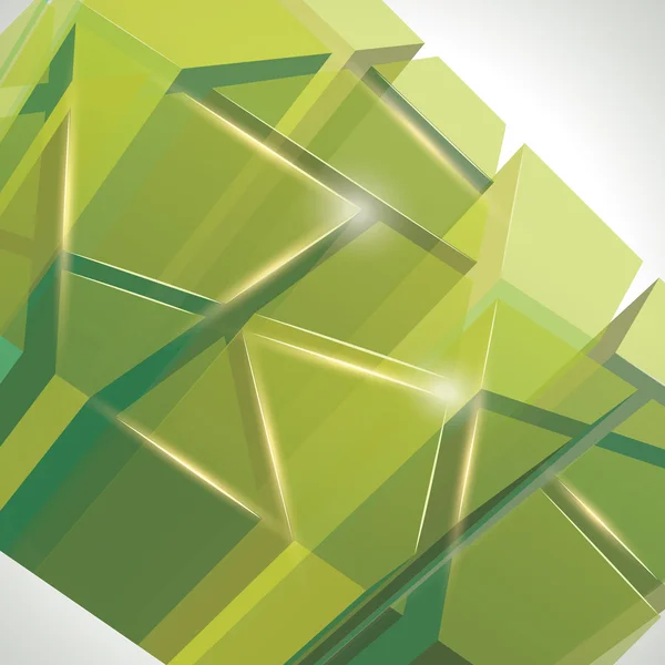 3 d ガラスの四角形の抽象的な背景. — ストックベクタ