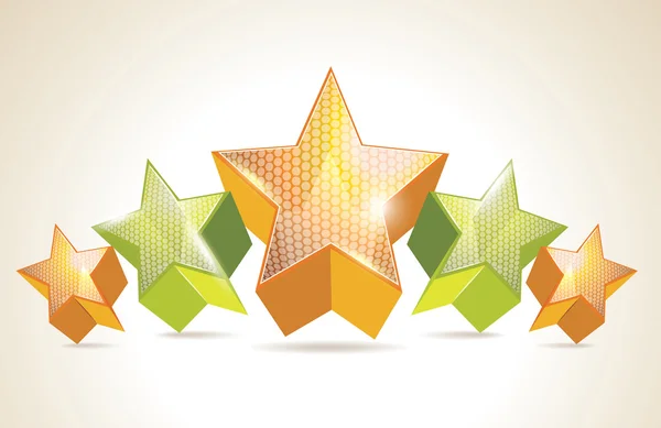 Étoiles en verre 3d — Image vectorielle