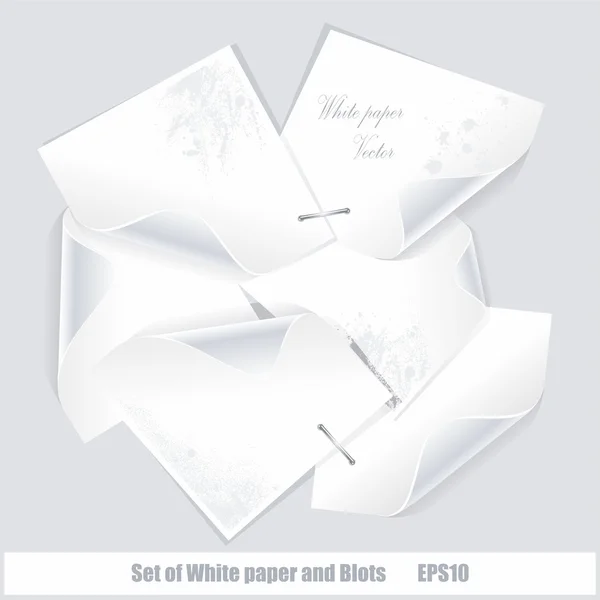 Set autocollants blanc vectoriel — Image vectorielle