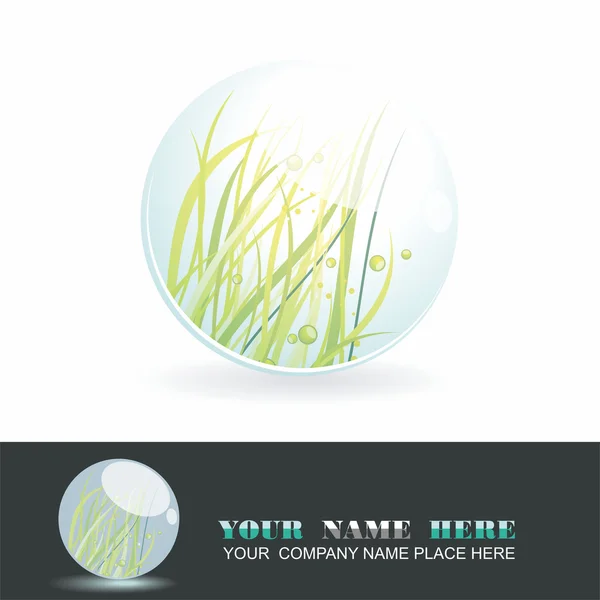Sphère avec ressort intérieur, boule vectorielle brillante — Image vectorielle