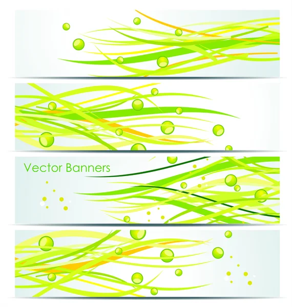 Green lines. Abstract vector background — Stock Vector