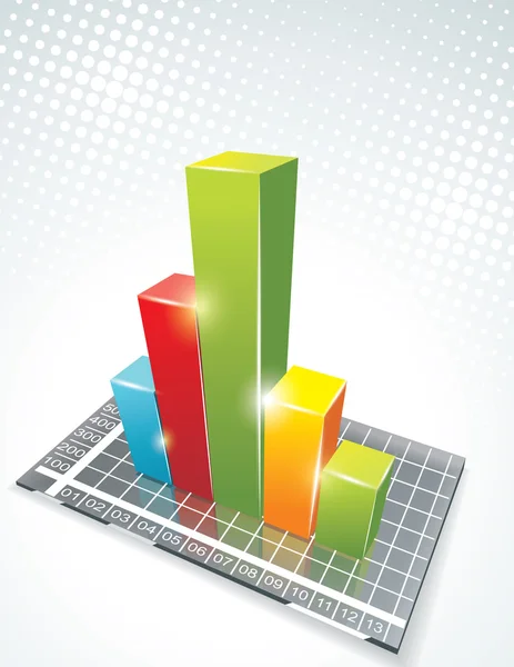 Ilustração do gráfico de barras — Vetor de Stock
