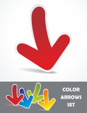 Colorful vector banner set . Realistick stickers clipart