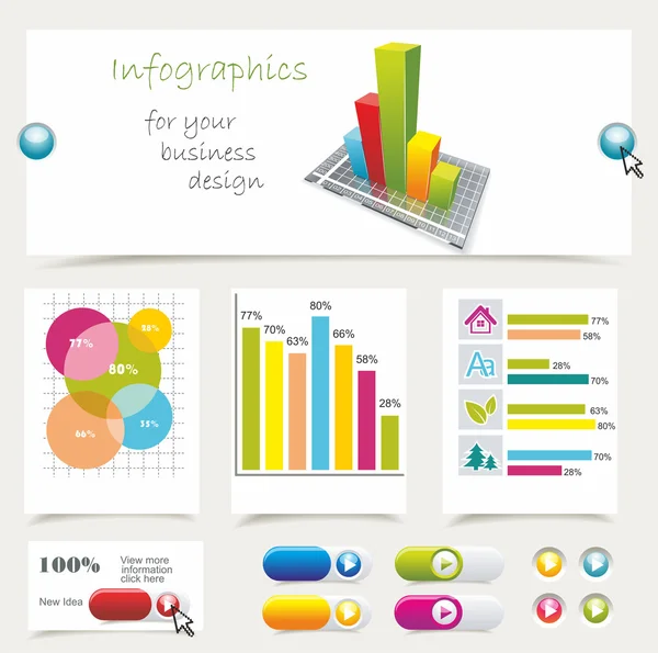 Info collection graphique — Image vectorielle
