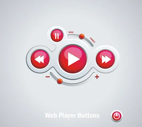 Легкие веб-слои: Bbons, Switchers, Player, Audio — стоковый вектор