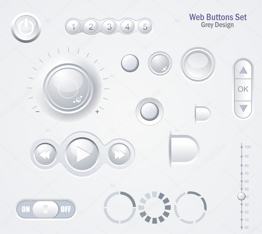 Controls Web Elements : Buttons, Switchers, Player, Audio, Video