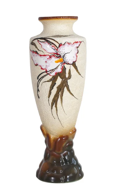 Izole bir boş çiçek vazo — Stok fotoğraf
