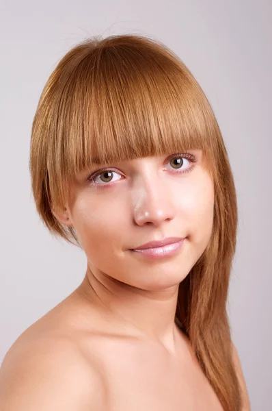 Attractive natural woman face — Stock Photo, Image