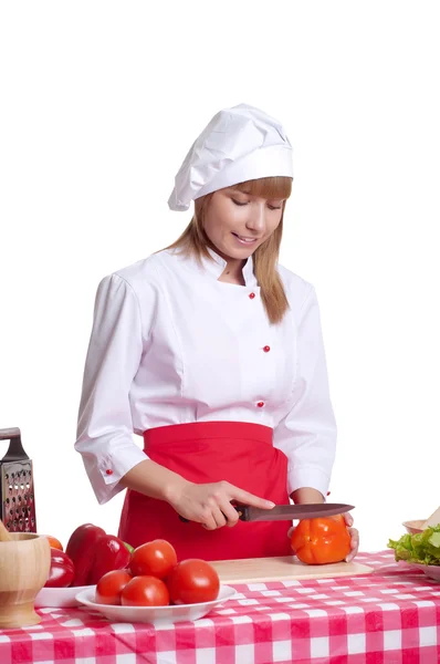 Mujer atractiva cocinando —  Fotos de Stock