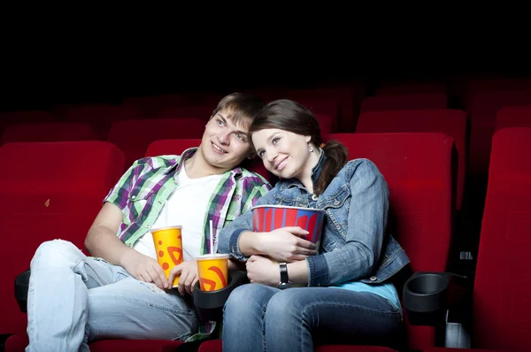 Couple in cinema — Stock Photo, Image