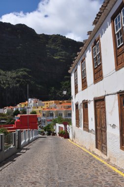 Village on la gomera island, spain clipart