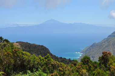 View from la gomera to teneriffe clipart