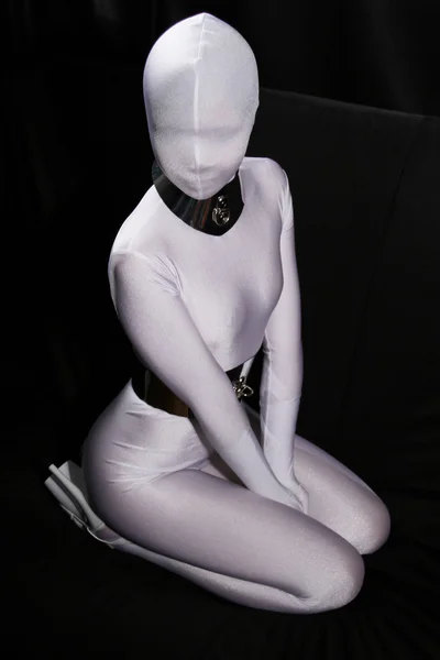 Weißer Catsuit-Body — Stockfoto