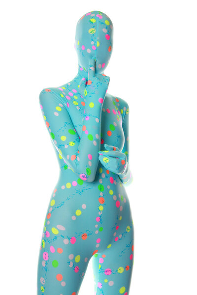 Реактивный пижонский костюм Bright UV Style Zentai

