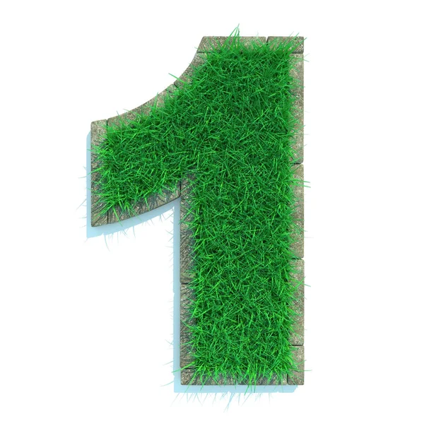 Grass Numbers — Stock Photo, Image
