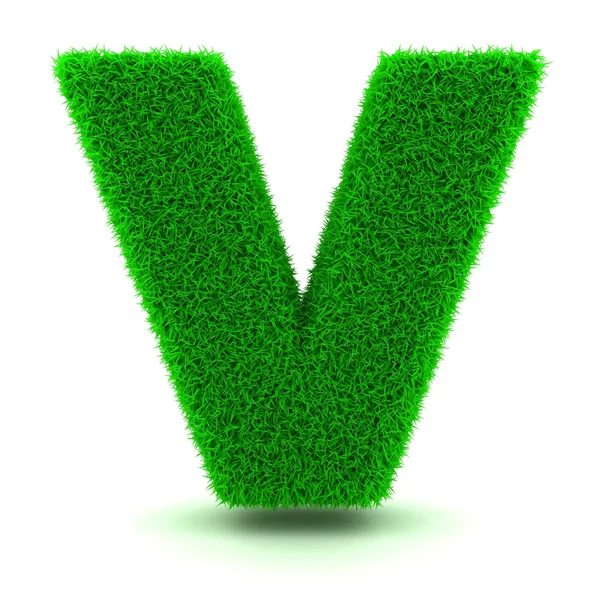 Grass letter — Stock Photo, Image