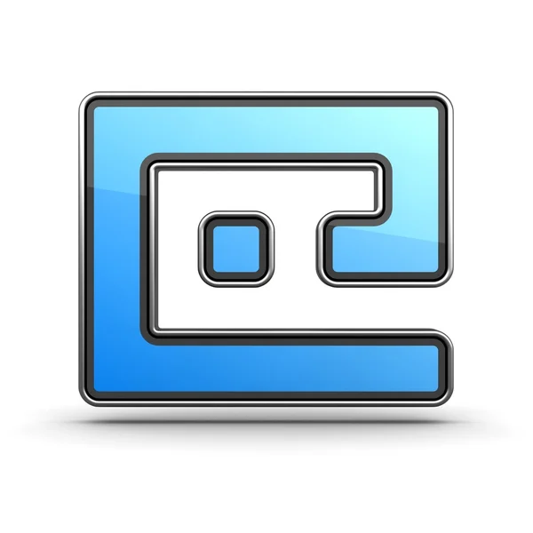 Blauwe pictogram — Stockfoto