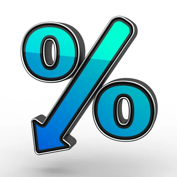 Porcentagem azul — Fotografia de Stock