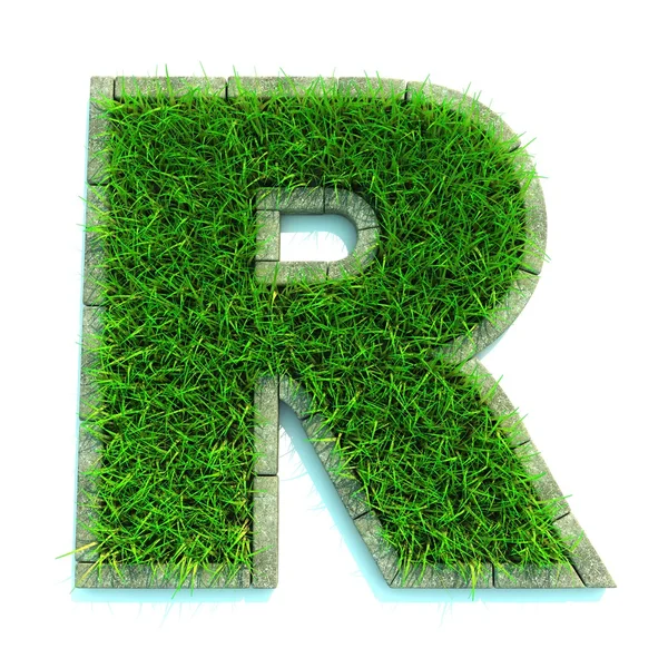 Grass letter — Stock Photo, Image