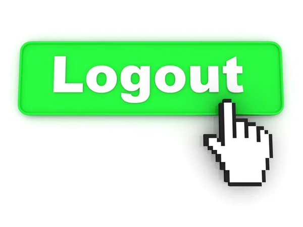 Кнопка LOGOUT — стоковое фото