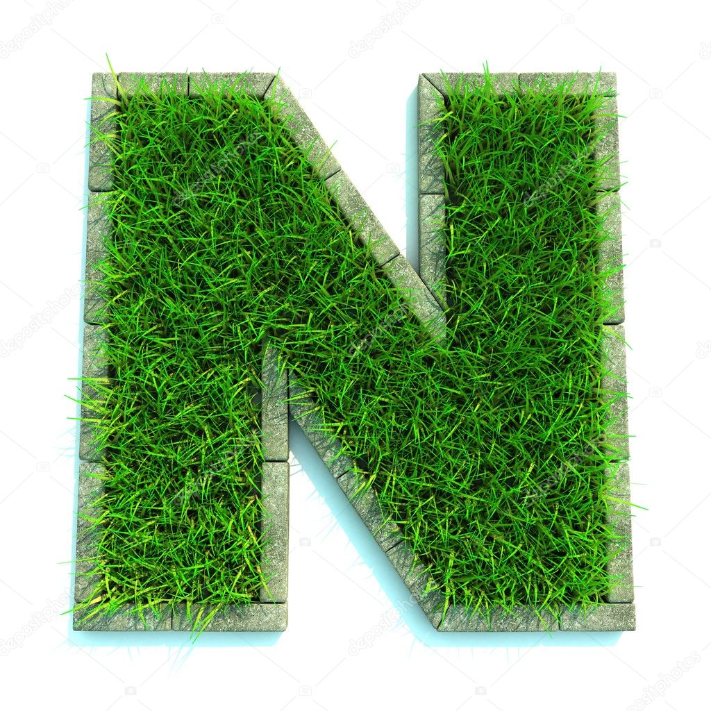 Grass letter Stock Photo by ©tashatuvango 9183851