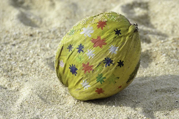 Coconut painted — Stock Photo, Image