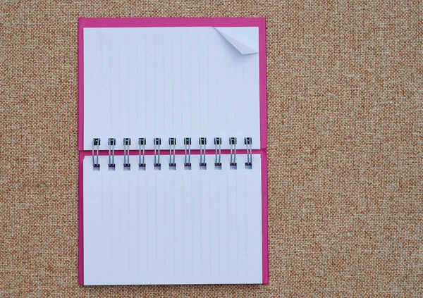 Cuaderno rosa — Foto de Stock