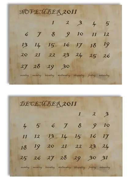A régi papír naptár — Stock Fotó