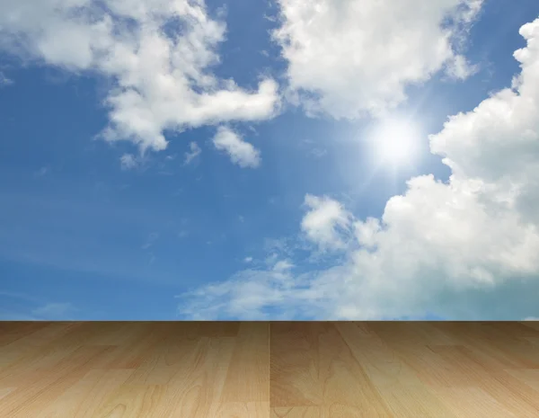 Blank floor and sky — Stock Photo, Image
