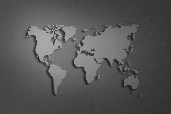 Mapa del mundo metálico —  Fotos de Stock